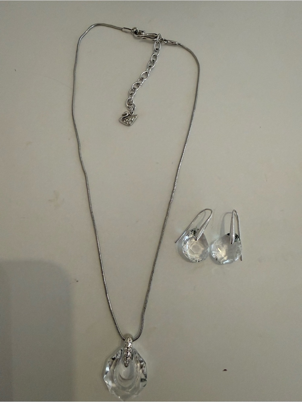 Swarovski Crystal Necklace & Earrings Set- NO BOX